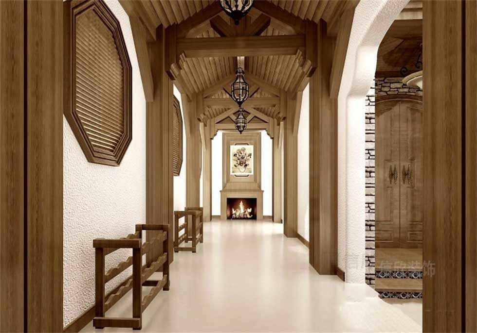 实木制品展厅走廊装修设计