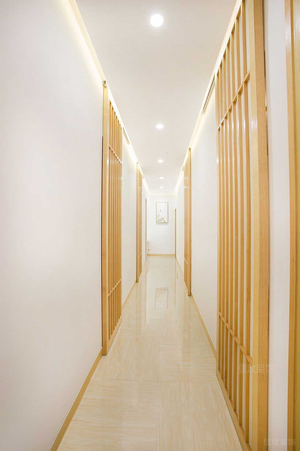 深圳宝安130平方美容院走廊装修设计