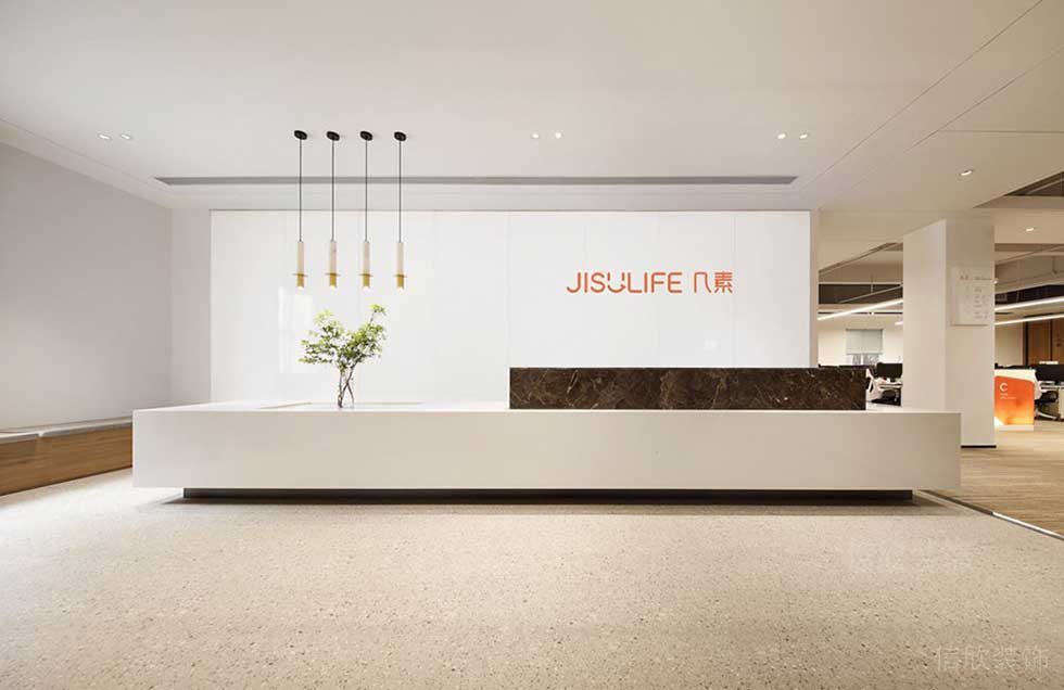 简约风格企业办公室前厅服务台装修图