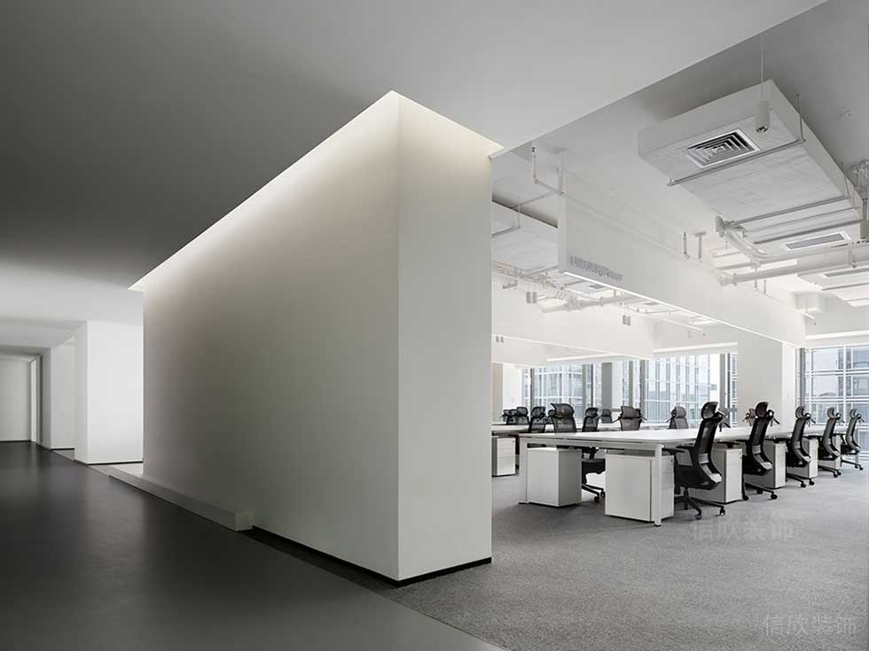 简约风格写字楼办公区走廊空间装修图