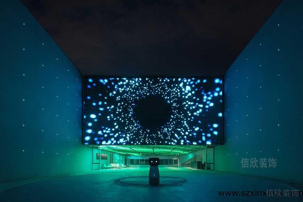 现代风格办公空间多媒体展厅效果图