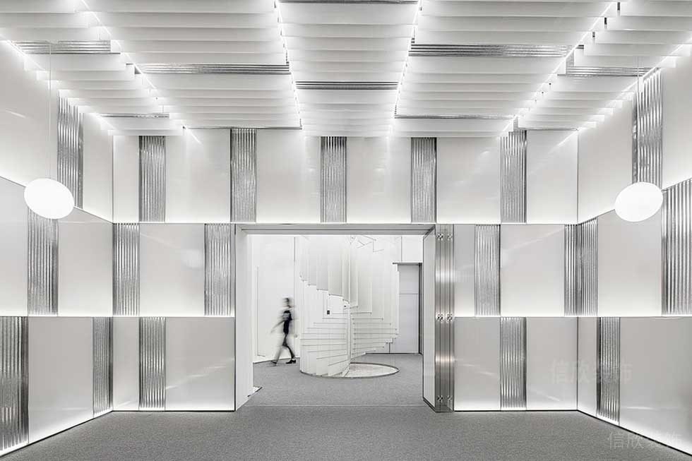 现代风格办公室廊厅空间效果图