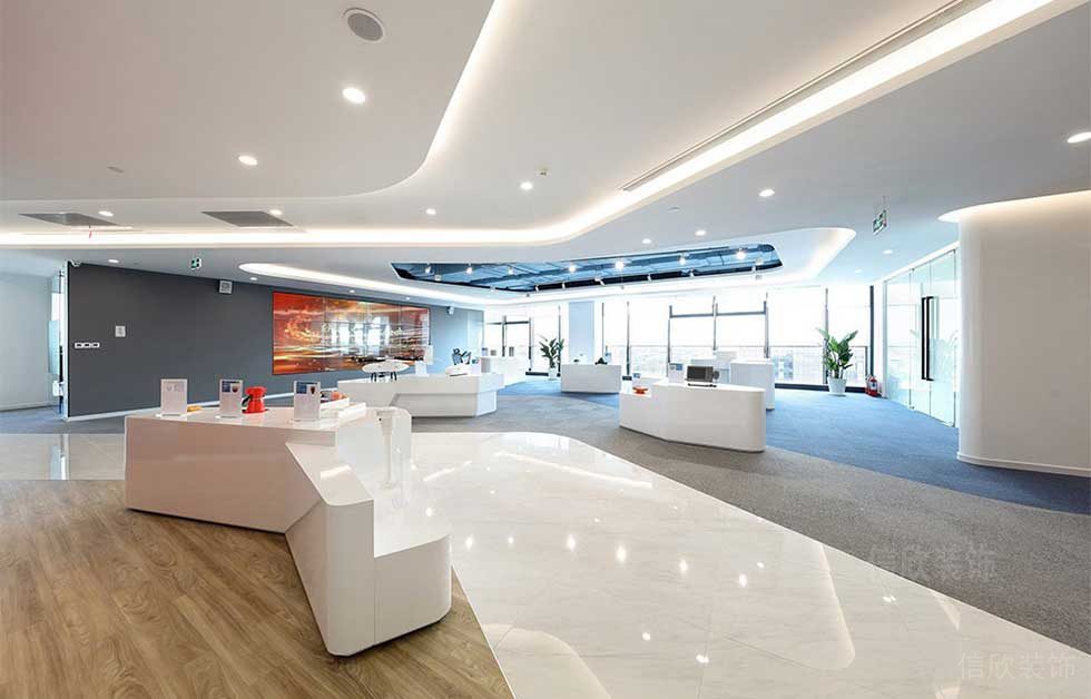 现代风格办公室展厅空间装修图