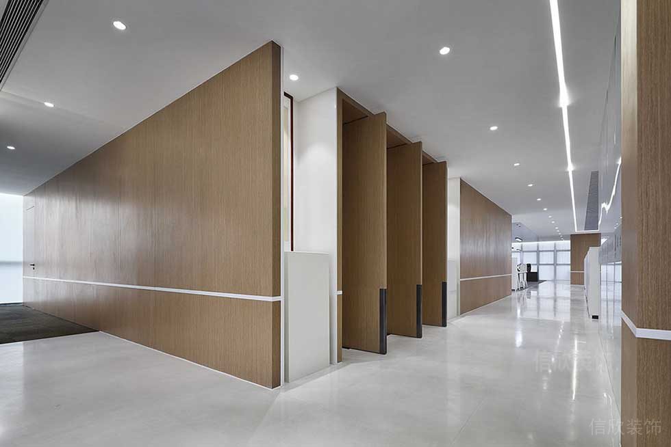 现代简约风格办公室走廊效果图