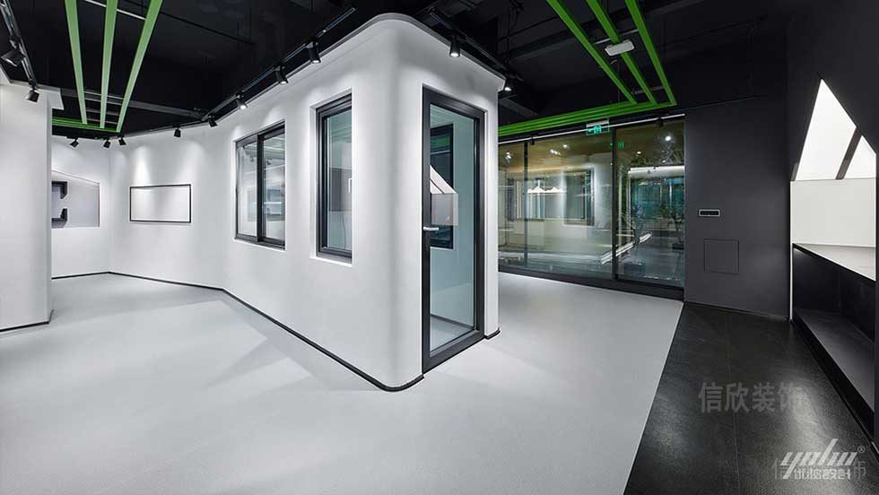 现代简约风格办公室展厅空间设计图