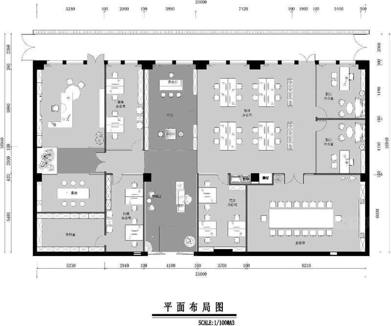 龙华新中式办公室设计