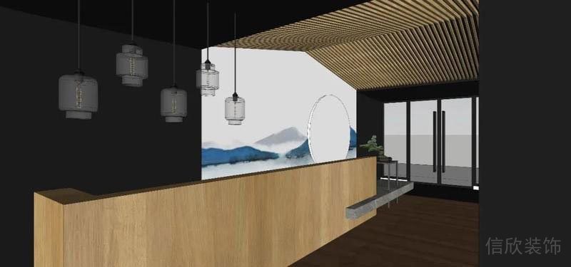 南山餐厅装修设计效果图前台
