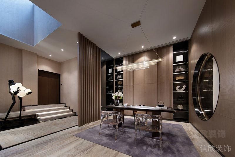 深圳龙华家庭新房全包装修方案负一层茶室