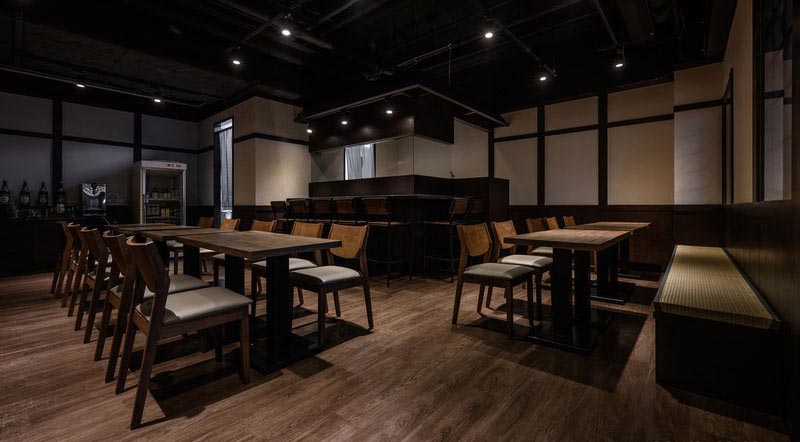 深圳南山日式风格餐厅装修餐桌餐椅