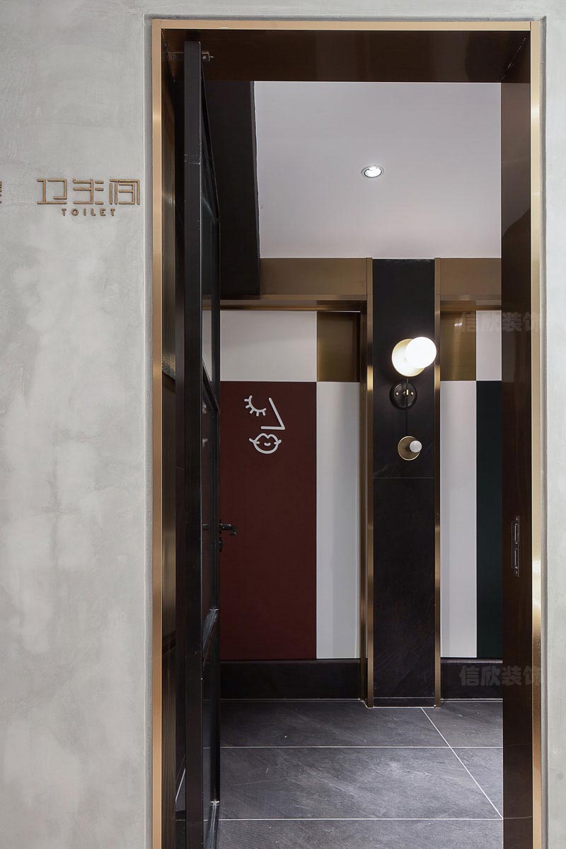 深圳南山现代工业风设计公司办公室装修洗手间