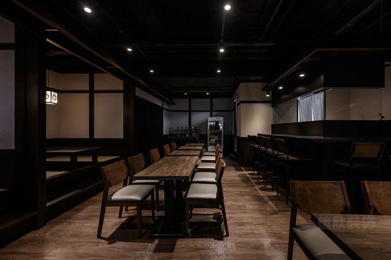 深圳南山日式风格餐厅装修地面铺设