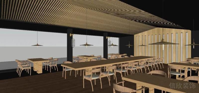 南山餐厅装修设计效果图用餐区