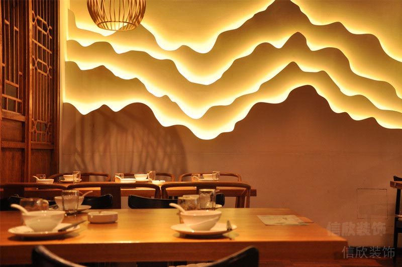福田主题餐厅装修设计效果图灯光效果