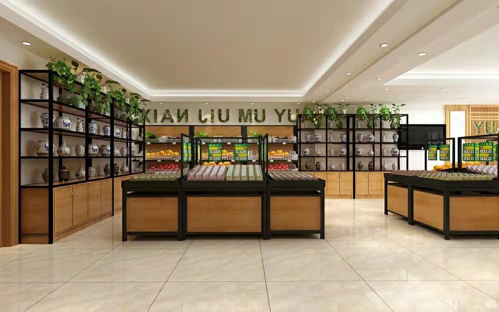 深圳盐田水果店大厅装修案例