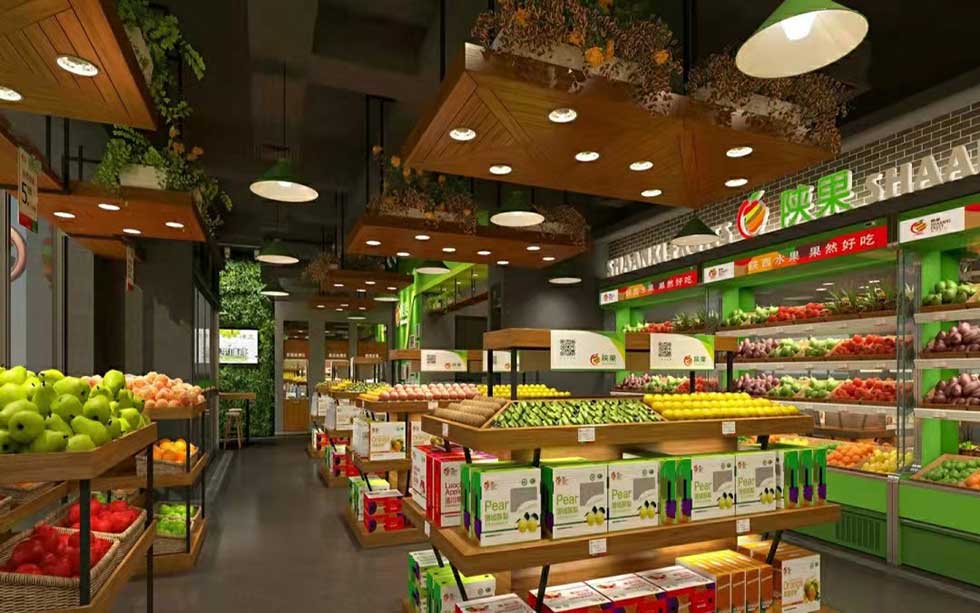 深圳盐田水果店大厅装修案例