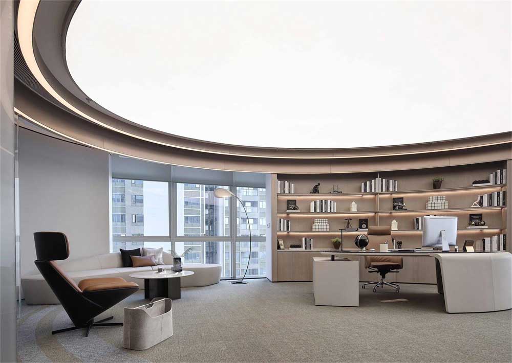 深圳宝安区现代风格高级办公室设计装修-独立办公室