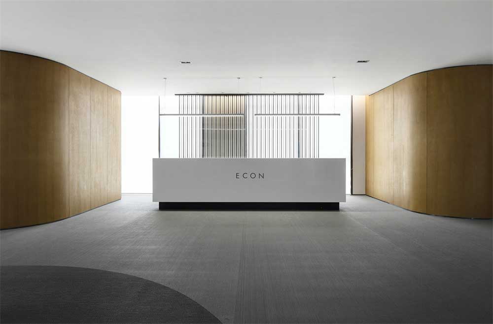深圳市宝安1000平现代风格办公室装修设计前台