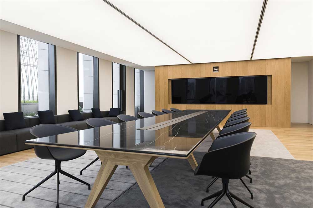 深圳南山1000平方简约风格复式办公室装修二层会议室