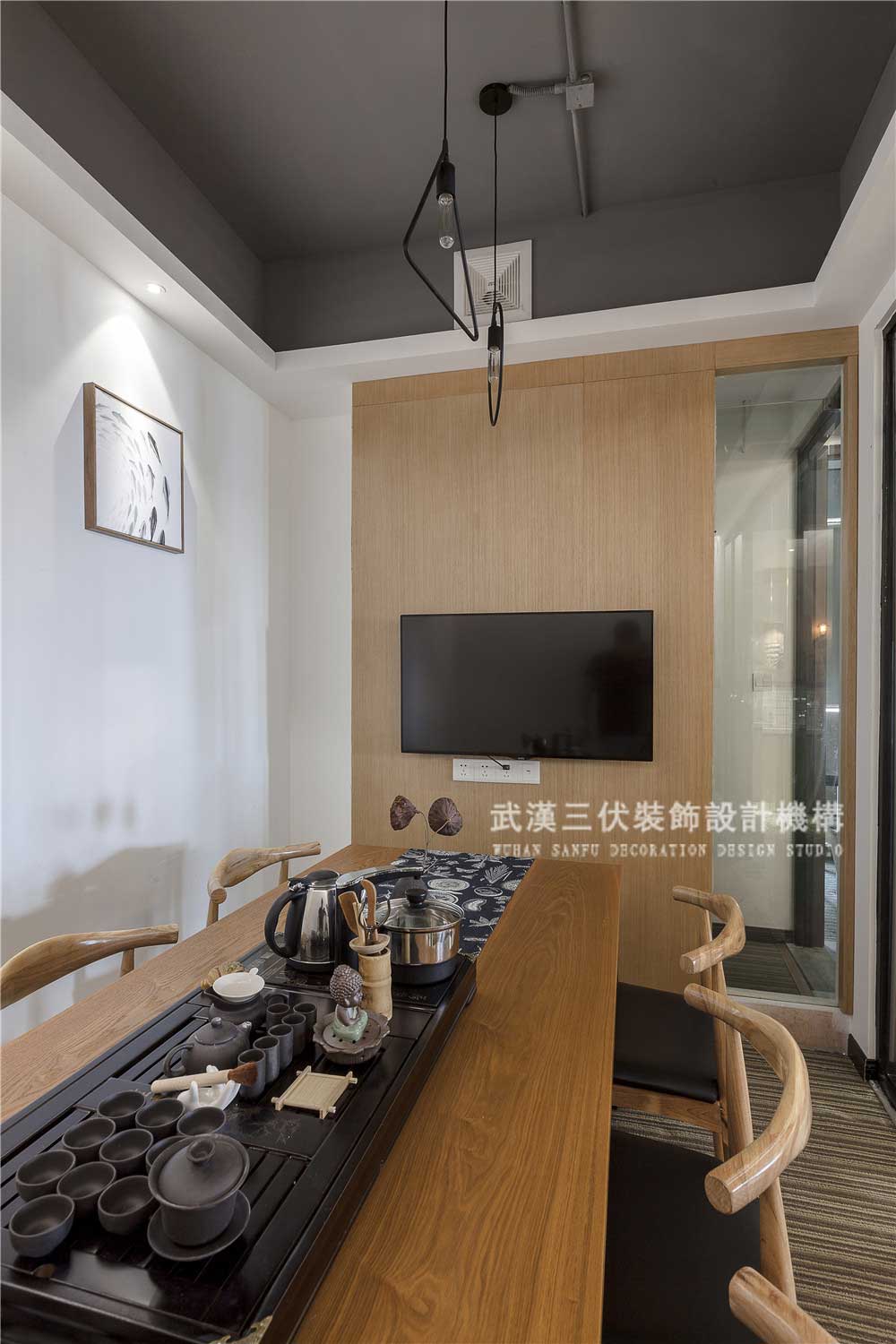 深圳福田200平方工业风办公室装修茶室