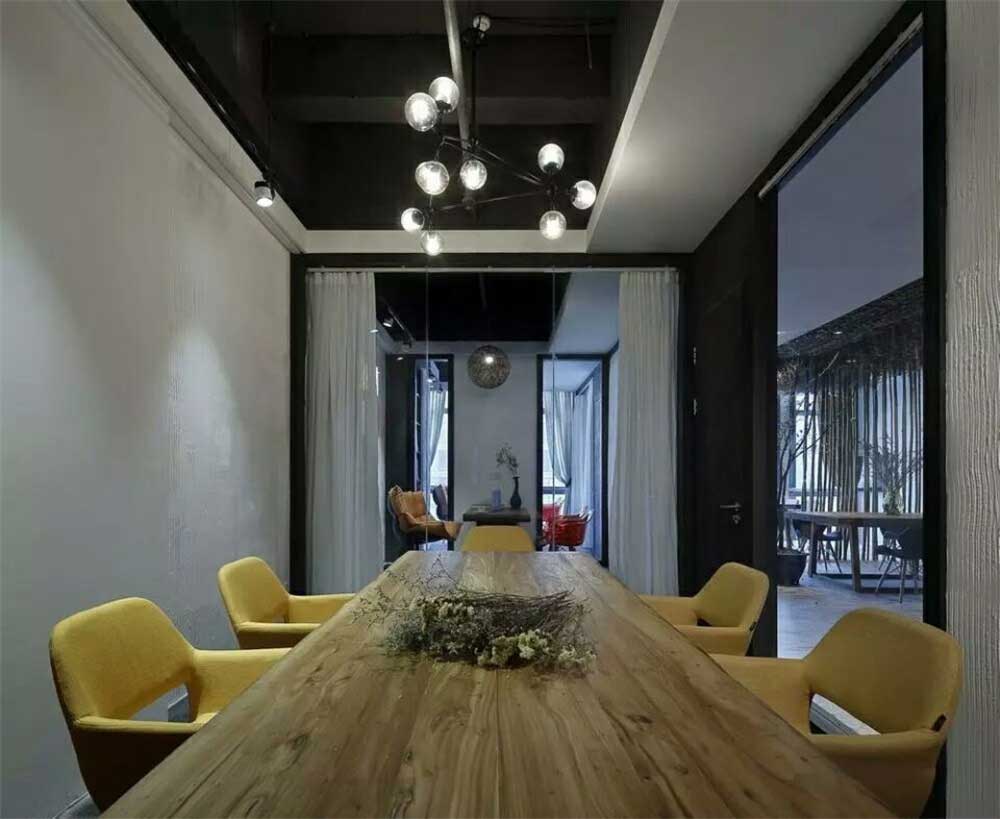 深圳坪山200平方新中式风格办公室装修会议室