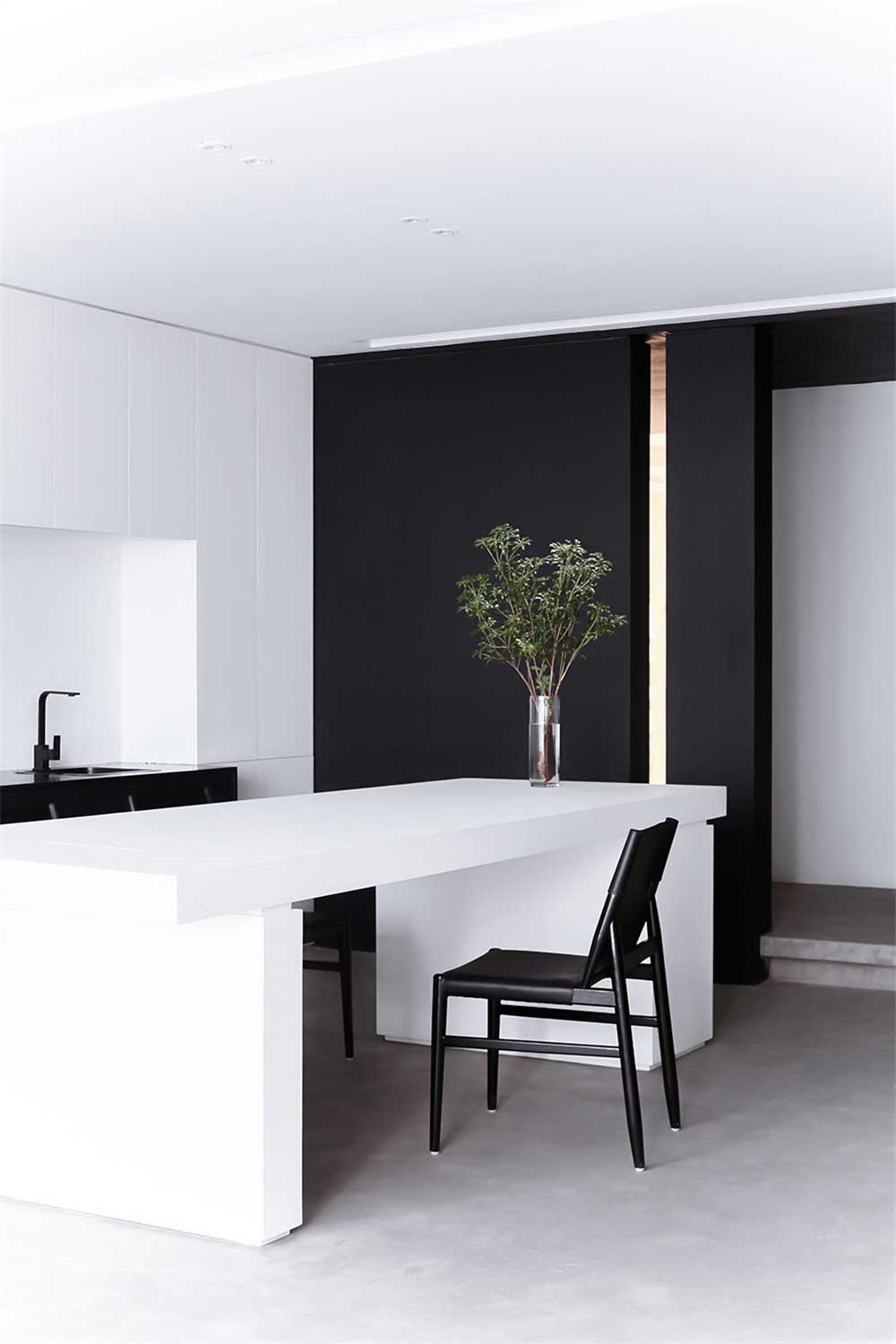 深圳现代简约风格黑白色调办公室设计装修——水吧台