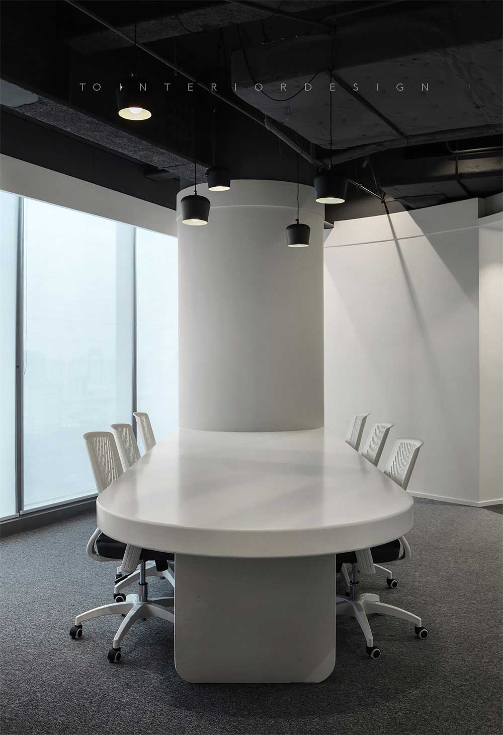 深圳福田现代风格办公室装修设计办公区