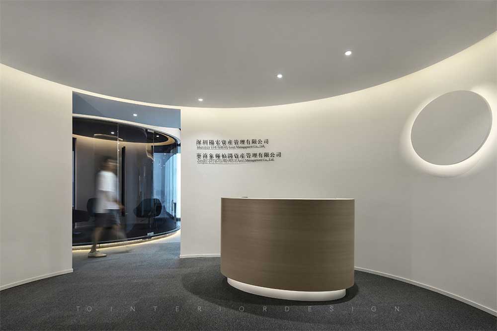 深圳福田现代风格办公室装修设计前台