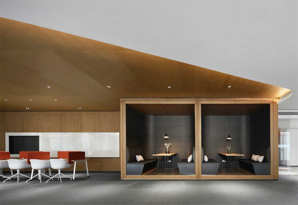 深圳市宝安1000平现代风格办公室装修设计洽谈室