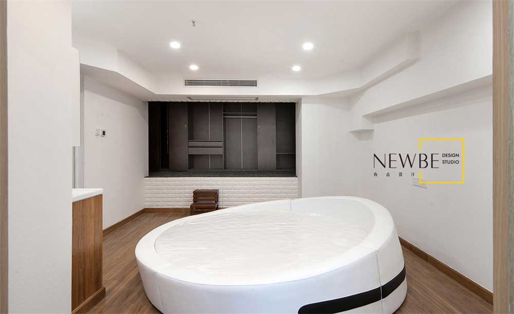 深圳罗湖200平方现代工业风复式办公室装修二层休息室