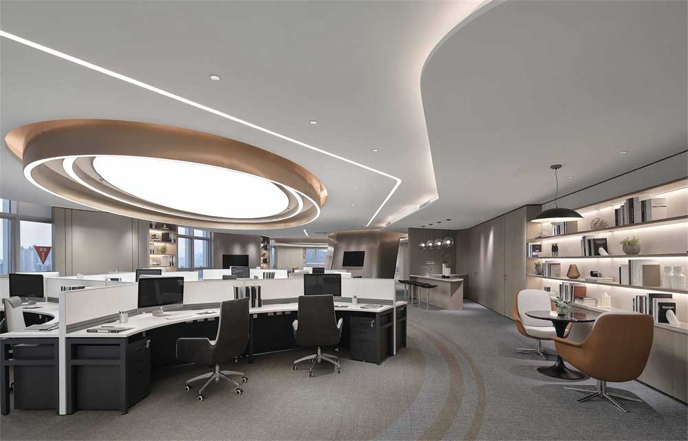深圳宝安区现代风格高级办公室设计装修-办公区