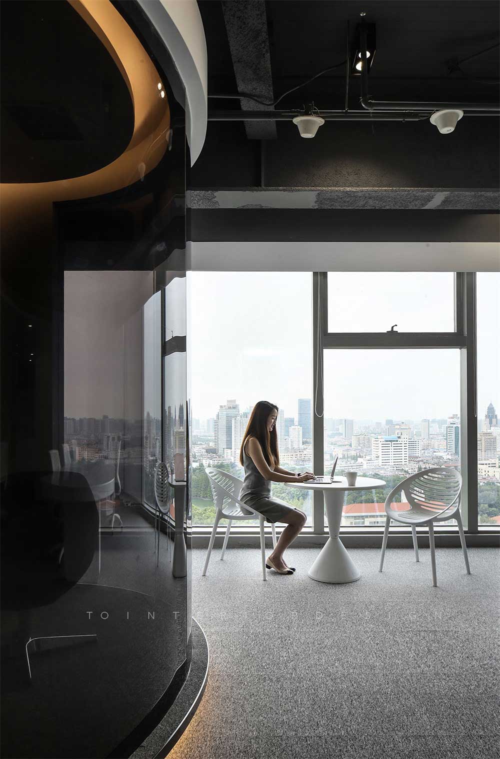 深圳福田现代风格办公室装修设计接待区