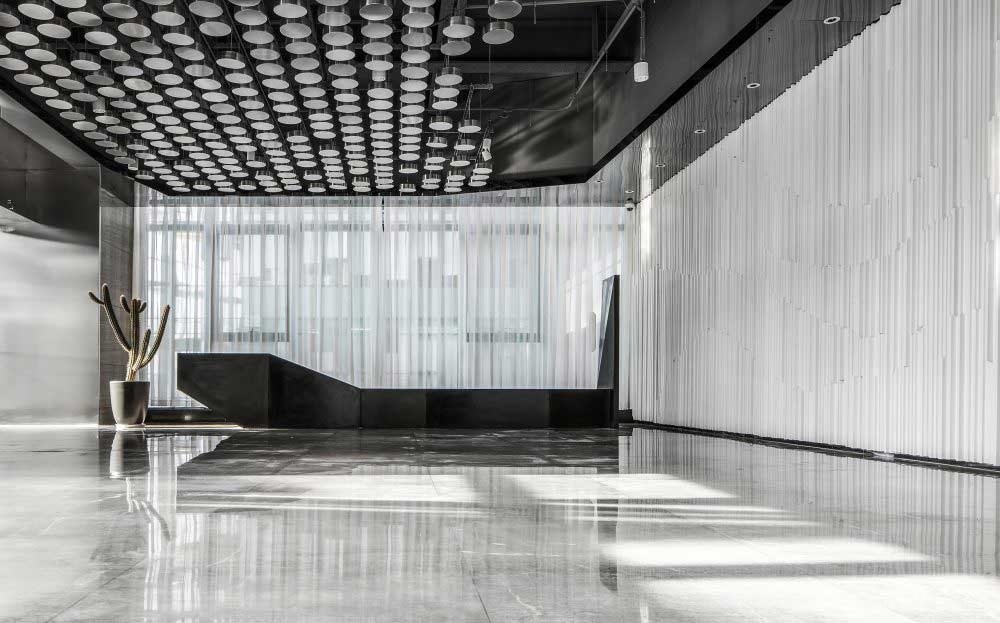 黑白调大厅展示区效果图设计
