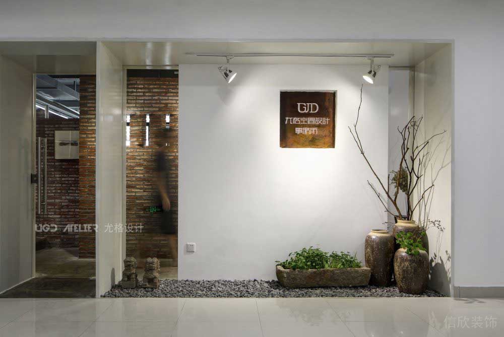 景观展示区墙面红砖清水墙效果图