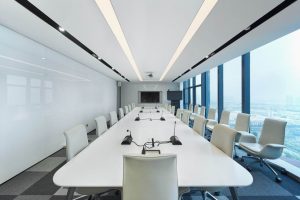 深圳盐田1000平方现代风格办公室装修会议室效果图