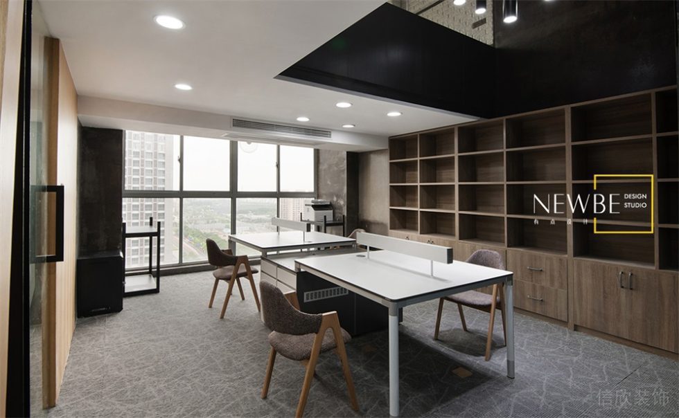 深圳罗湖200平方现代工业风复式办公室装修办公区效果图