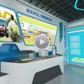 科学馆led显示屏科普展示灯饰设计客服中心前台区装修效果