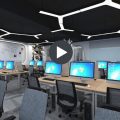 办公区整体布置天花吊顶装修设计效果图