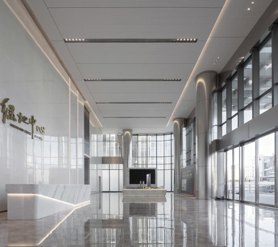 售楼处大厅大理石前台地面