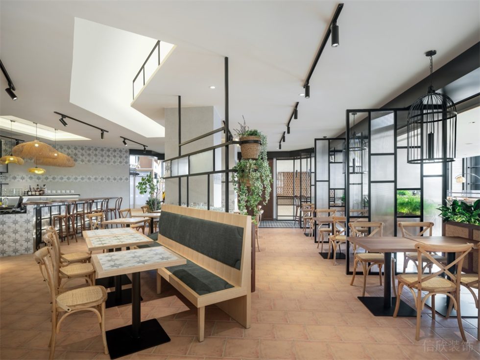 深圳福田京地大厦东南亚风格越南菜餐厅装修案例用餐大厅效果图