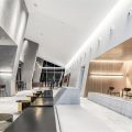 深圳龙岗正中风临国际中心现代工业风喜茶冷饮店装修案例用餐大厅效果图