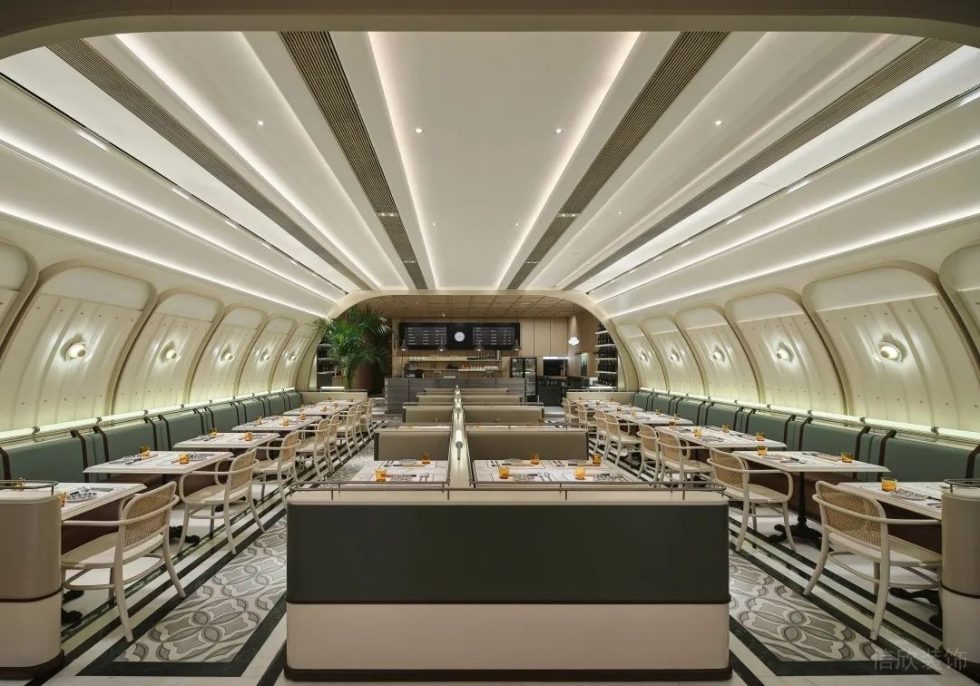 深圳龙华中海锦城现代美式风格西餐厅装修案例大厅效果图