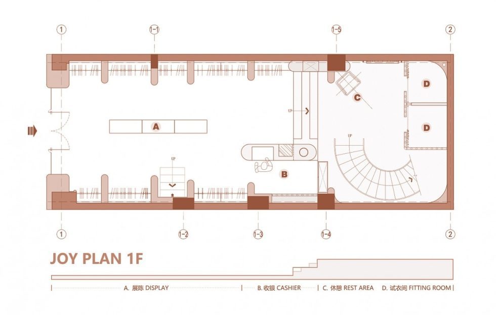 深圳市龙岗区横岗joy Plan 女装店装修设计平面图