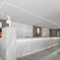 深圳宝安宏发前城中心600平方米极简风格办公室装修案例接待前厅效果图