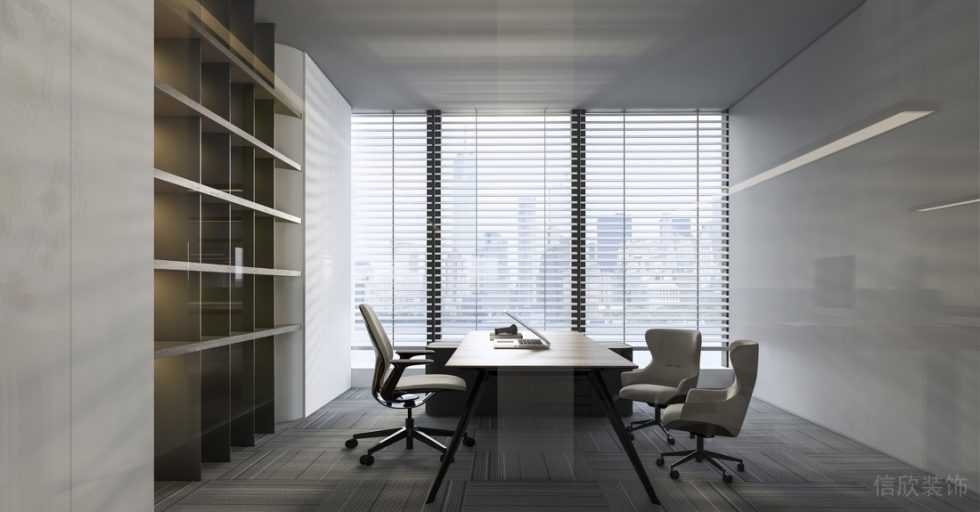 深圳宝安易尚中心2000平方米简约风格办公室装修案例经理办公室