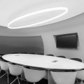 深圳南山同方信息港600平方米黑白灰色调现代科技风写字楼装修案例会议室效果图