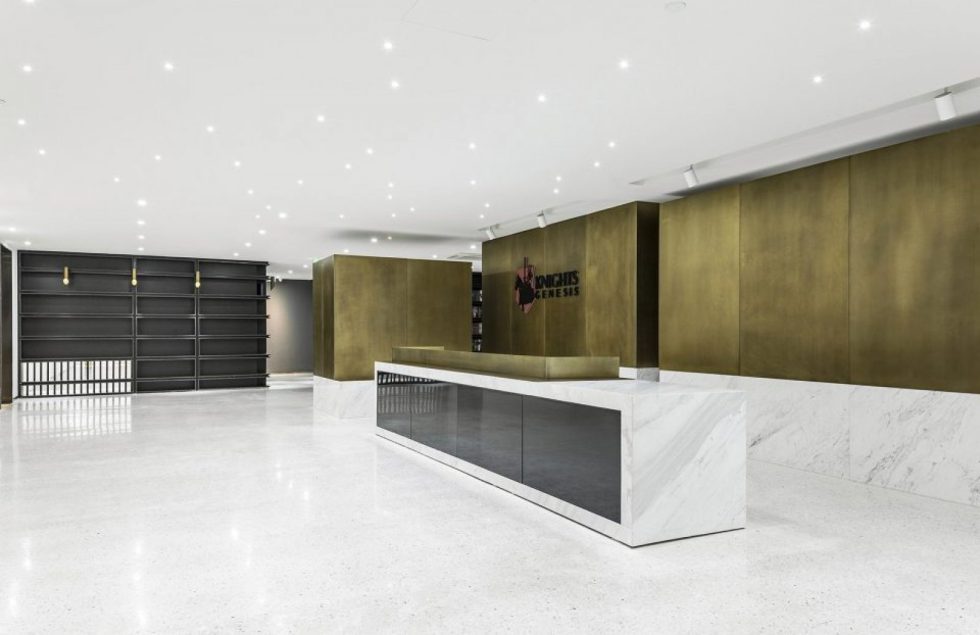 深圳宝安立新湖创意园1000平方米极简主义现代风办公室装修案例前厅