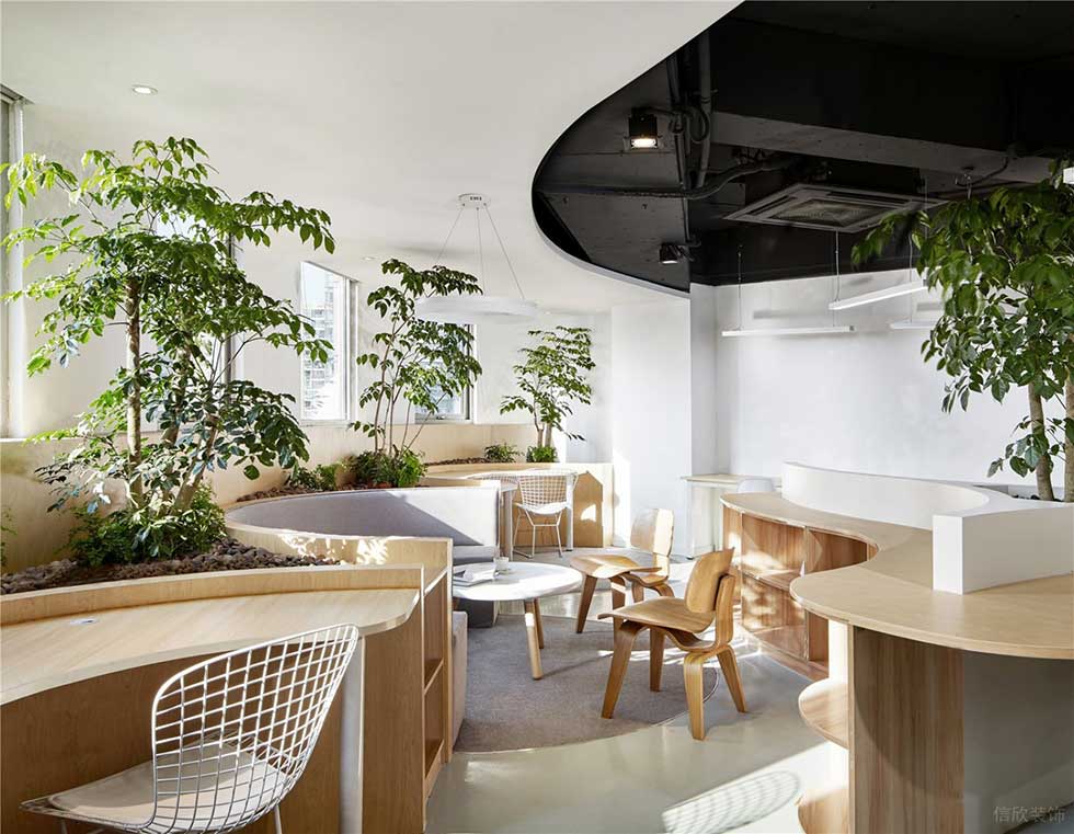 深圳龙岗红盒子创意园90平方米北欧田园风小型办公室装修案例采光效果
