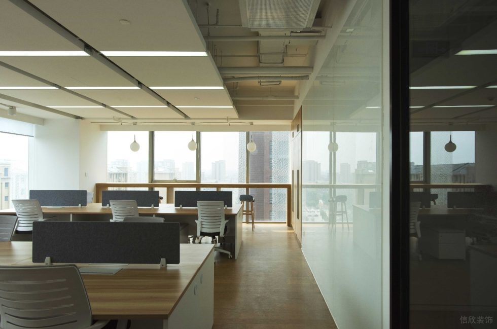 深圳南山阳光粤海大厦2800平方米现代主义自然风办公室装修案例办公区空间视野