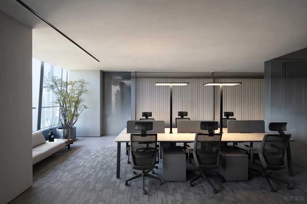 深圳湾科技生态园500平方米现代简约主义舒适自然风办公室装修案例办公区