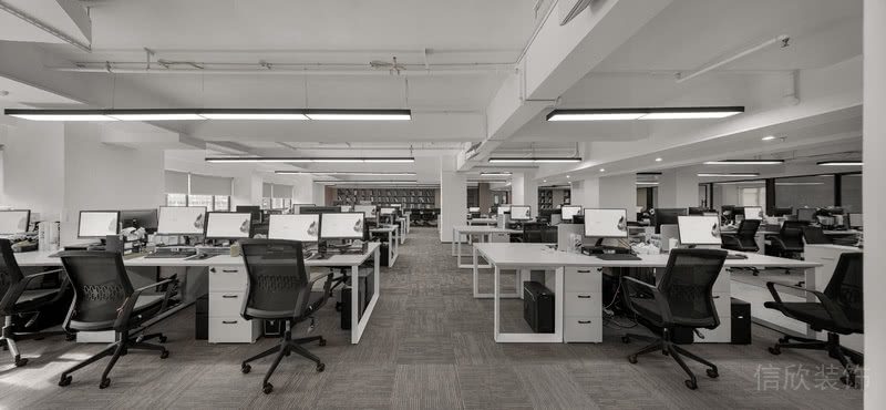 白色主调现代极简主义风格办公室装修设计 办公区